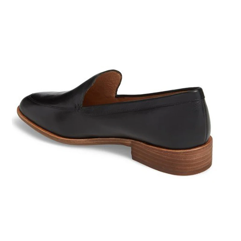HIBISMIX/Винтажные женские модельные туфли; женские туфли из искусственной кожи с острым носком на плоской подошве без застежки; ; большие размеры; женские лоферы; 2389