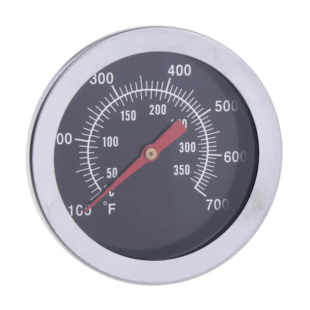BBQ Barbecue Charcoal Grill Thermometer Stainless Steel Cooking Temp Gauge