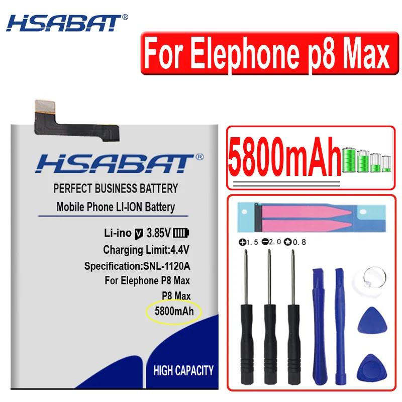 Аккумулятор HSABAT 5800 мач для Elephone P8 Max бесплатные инструменты подарок и т.
