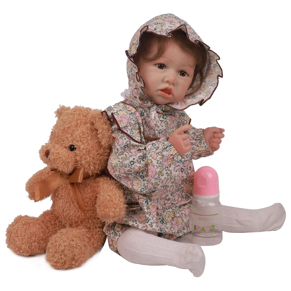 2" 50 см прекрасная мода Bebe Reborn Baby Doll полное тело мягкий винил тело Силиконовое тело Реалистичная кукла ребенок день рождения подарки на Рождество