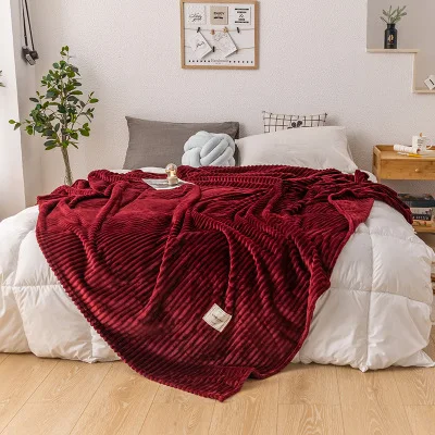 Urijk одеяло s для кровати однотонное желтое мягкое теплое квадратное фланелевое одеяло на кровать толстое одеяло - Цвет: red