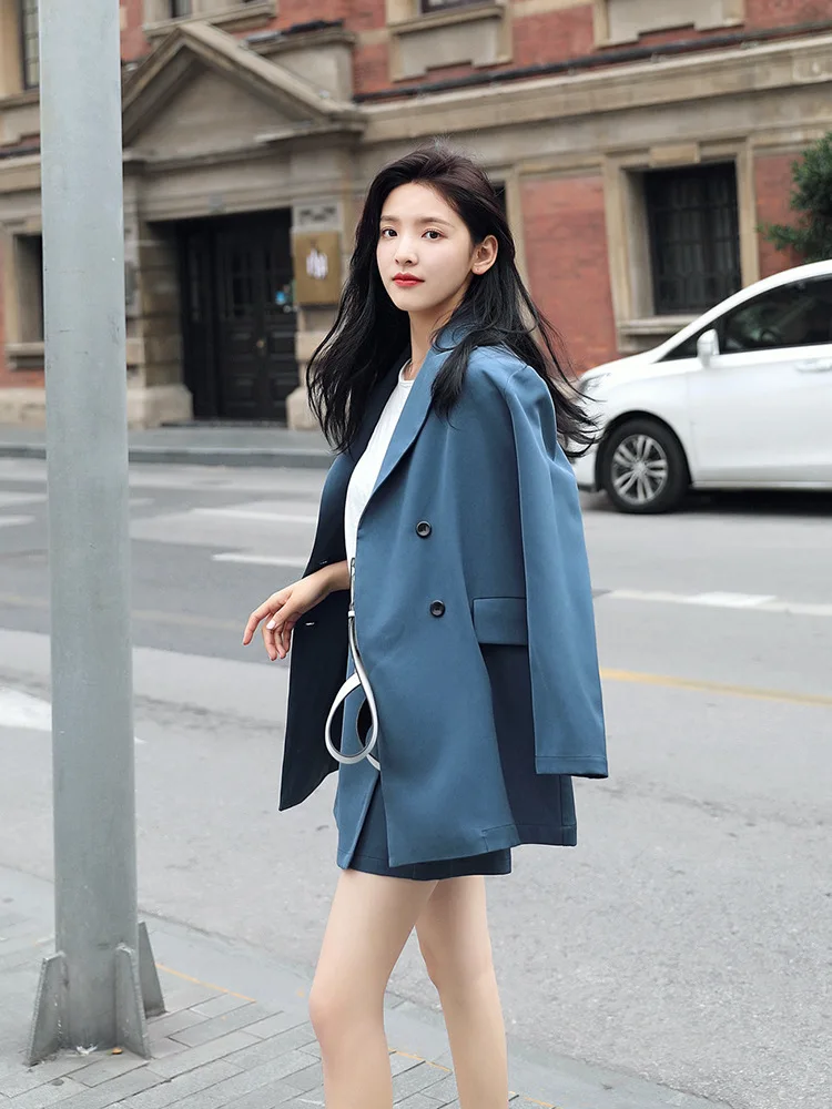 

Small Suit WOMEN'S Suit 2018 Spring And Autumn New Style Trendy Two-Piece Set Long Sleeve Casual Business CHIC Suit Coat