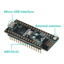 Keywish RF Nano Arduino Nano için V3.0, mikro USB Nano kurulu ATmega328P QFN32 5V 16M CH340, entegre NRF24l01 + 2.4G kablosuz