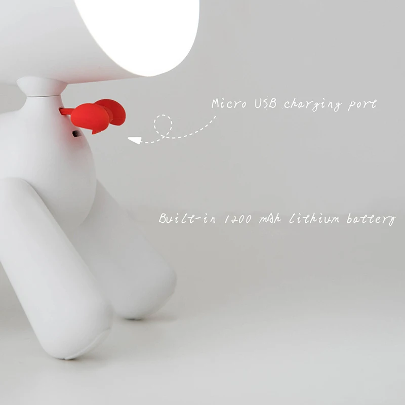 5V USB настольная лампа Двухступенчатая управляемая в форме щенка милая детская Ночная лампа для чтения с защитой глаз светильник Настольная лампа