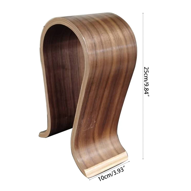 Universal U Shape Wood Headphones Stand Holder Earphone Hanger Wooden Headset De