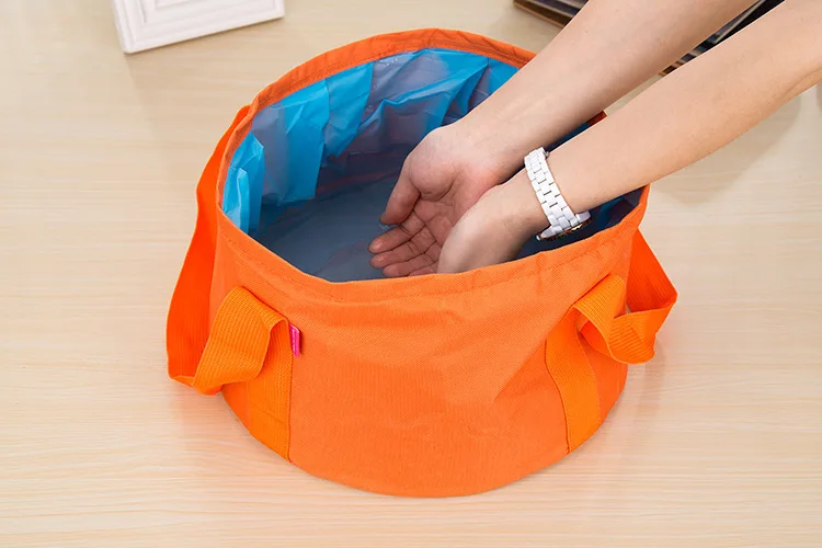 15L Foldable Folding Camping Washbasin Basin Bucket Bowl Sink Washing Bag Portable Foot Bath Water bucket for Outdoor Travel