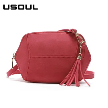 

Fashion Matte PU Leather Shoulder Bags Candy Color Shell Clutch bag Women Messenger Bags Crossbody Tassel Ladies Chain Handbags