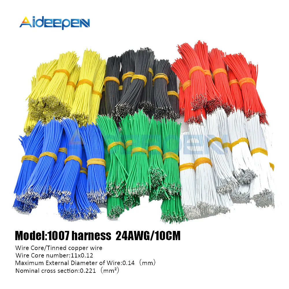 100 шт. UL1007 24AWG двойной припой провода макет перемычка Кабель Комплект проводов 10 см Перемычка провода кабель оловянные проводящие провода 6 ц... 100 шт. UL1007 24AWG двойной припой провода макет перемычка Кабель Комплект проводов 10 см Перемычка провода кабель оловянные проводящие провода 6 ц...