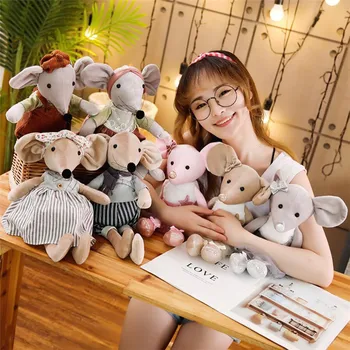 

42CM Cute Ballet Mouse Plush Toys Lovely Dressing Cloth Animal Mouse Dolls Stuffed Soft Baby Toys Birthday Christmas Gifts