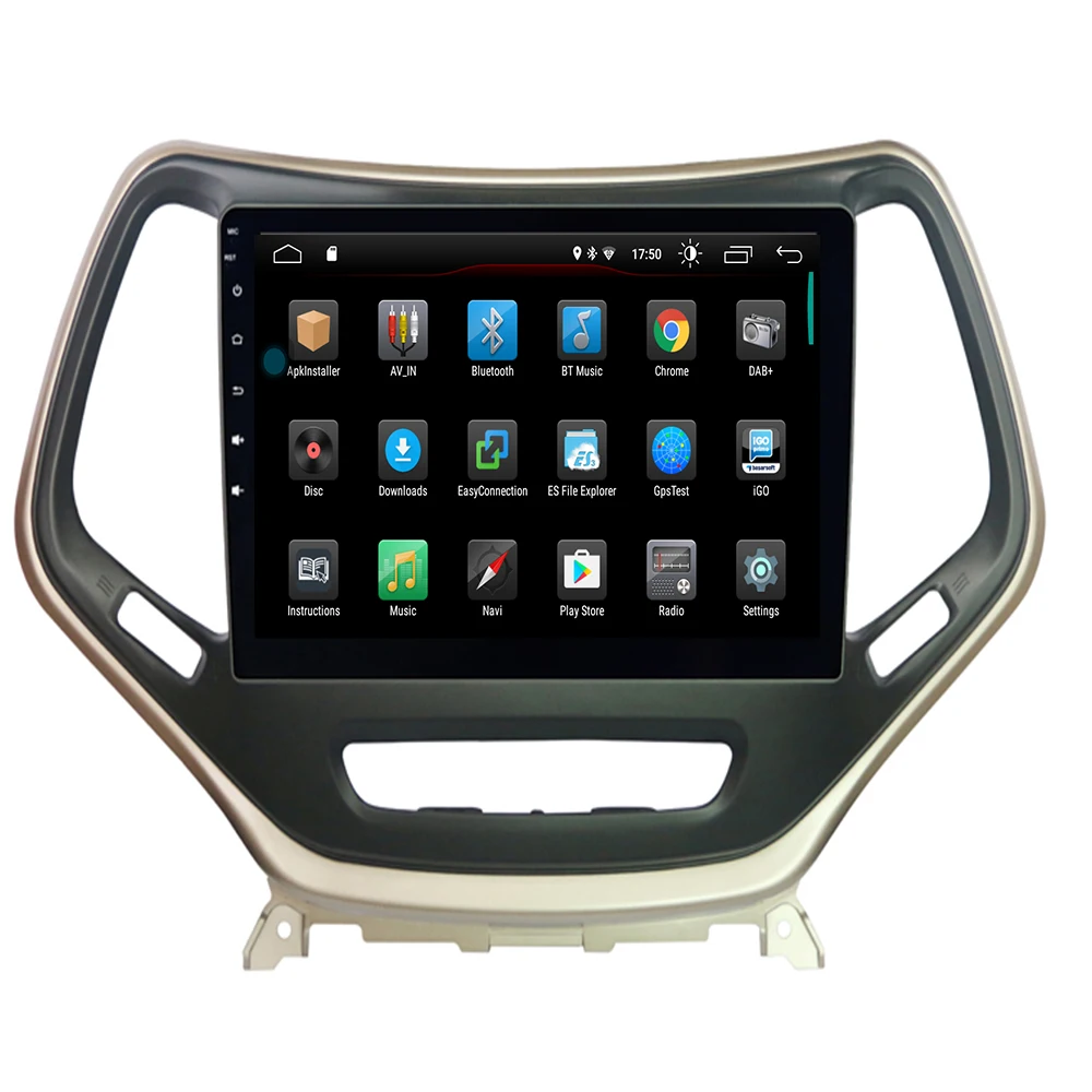 Sale 10.2" 2 din android 9.0 Car Radio Car DVD Player for jeep cherokee 2014-2019 head unit Car Audio Stereo BT USB 3G  camera maps 4