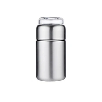 

Insulation Bottle Stainless Steel Tea Water Separation Vacuum Flask Water Bottle for Men Home Offfice Silver