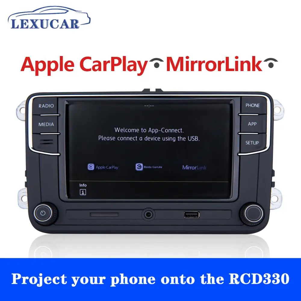 LEXUCAR RCD330 Plus Desay Car Radio Carplay 1GB RAM RCD330G 6RD035187B For VW Golf 5 6 Jetta CC MK6 MK5 Passat B6 B7 Tiguan 187B