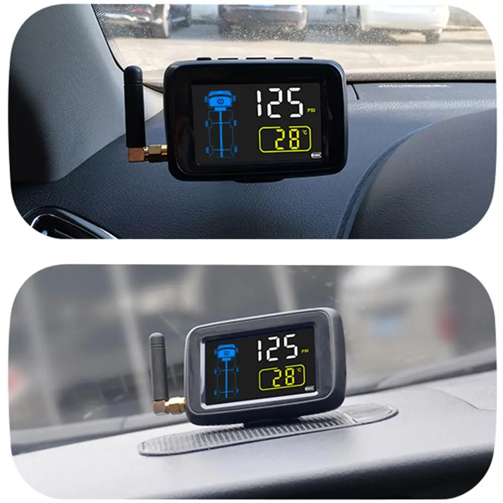 TPMS Автомобильная беспроводная система контроля давления в шинах+ 6 шины для колес внешний датчик lcd Расширенный сигнал Универсальные автомобили грузовики