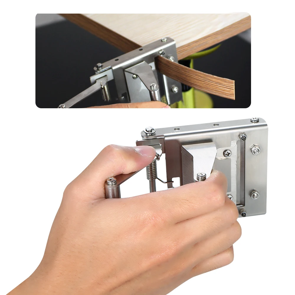 

Hot Stainless Steel Manual Edge Banding Machine End Cutting Device Edge Trimmer Straight Trimming Hardware Tool for Carpenter