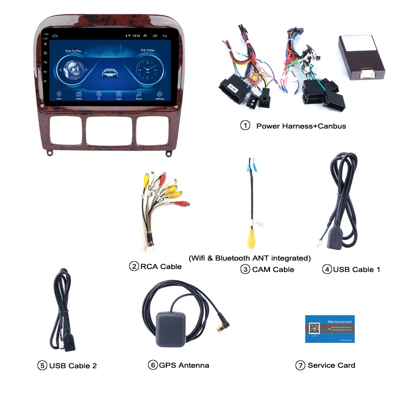Супер тонкий Android 9,1 gps навигация для Benz S класс W220 S280 S320 S350 S400 S420 S430 W215 автомобильный Радио мультимедиа головное устройство
