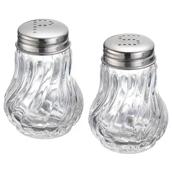 

2Pcs Kitchen Spice Salt Pepper Seasoning Shaker Jar BBQ Cooking Glass Bottle Multi-purpose Herb Seasoning Can Kitchen Gadgets