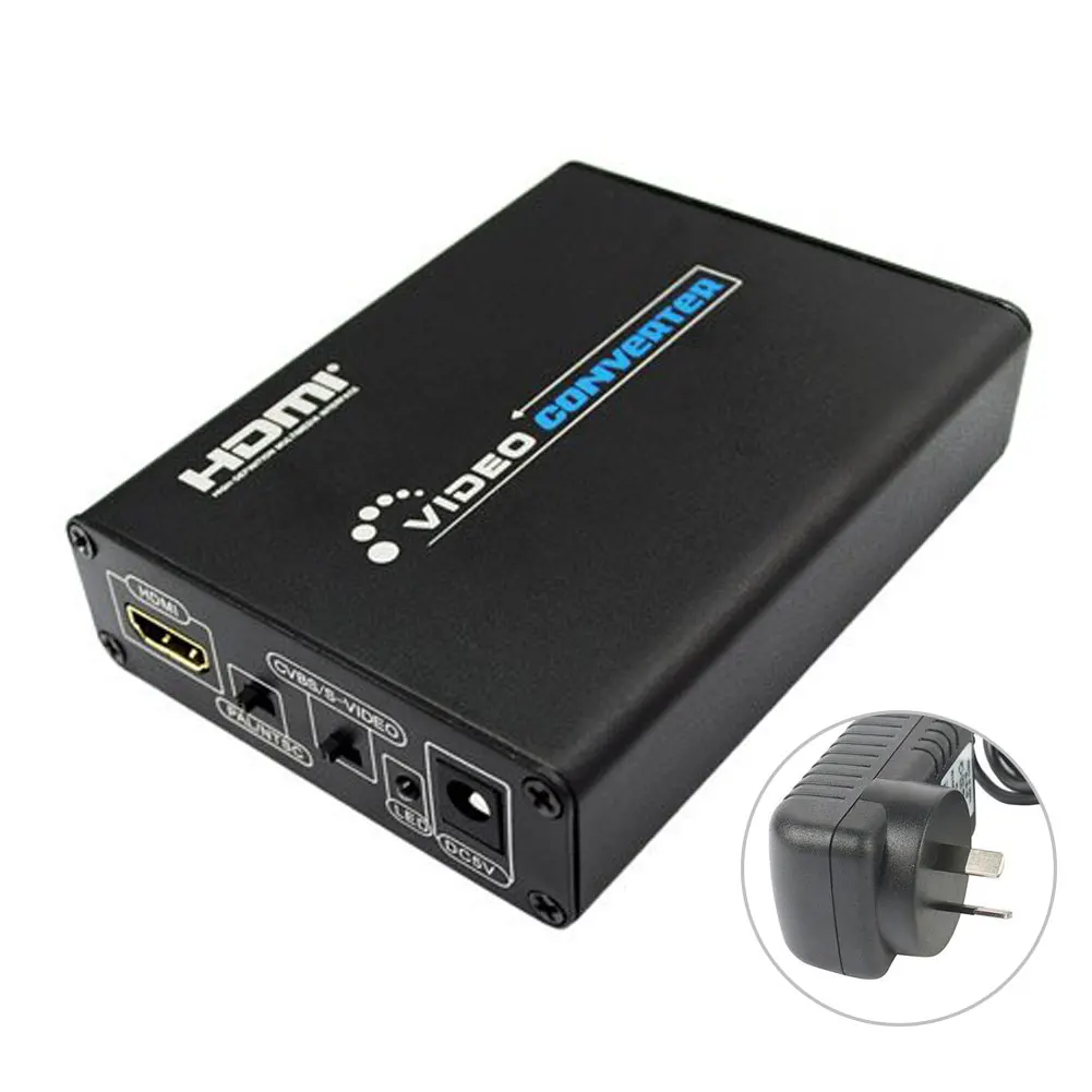 AU Plug HDMI к RCA AV и S-video адаптер конвертер HDMI к 3RCA AV CVBS, HDMI 1080P Аудио видео конвертер адаптер для ПК Xbox PS3 tv - Цвет: AU Plug