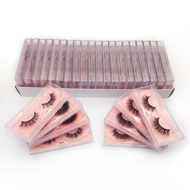 20 Pairs Wholesale Eyelashes Wispy False Eyelashes MakeupTools Extension Fake Eyelashes Natural Long Volume Lashes