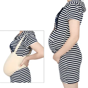 

1 Artificial Soft Silicone Fake Pregnancy Belly BumpTummy Doll Pregnancy with Strap 5-6 Months 7-8 Months 2Types Belly Fat