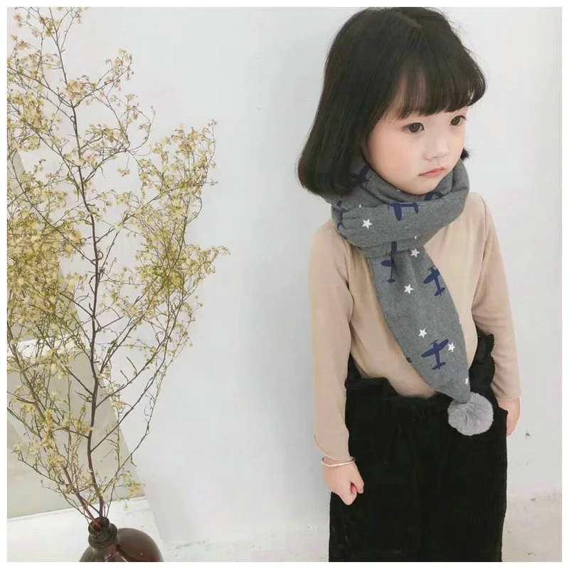 Корейские мягкие теплые осенне-зимние плотные детские шали для мальчиков и девочек, шарфы, аксессуары-LHC