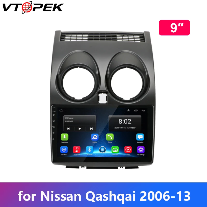 Vtopek android автомобильный Радио для Nissan Qashqai 2006 2007 2008 2009 2010 2011 2012 2013 стерео 4G WI FI gps