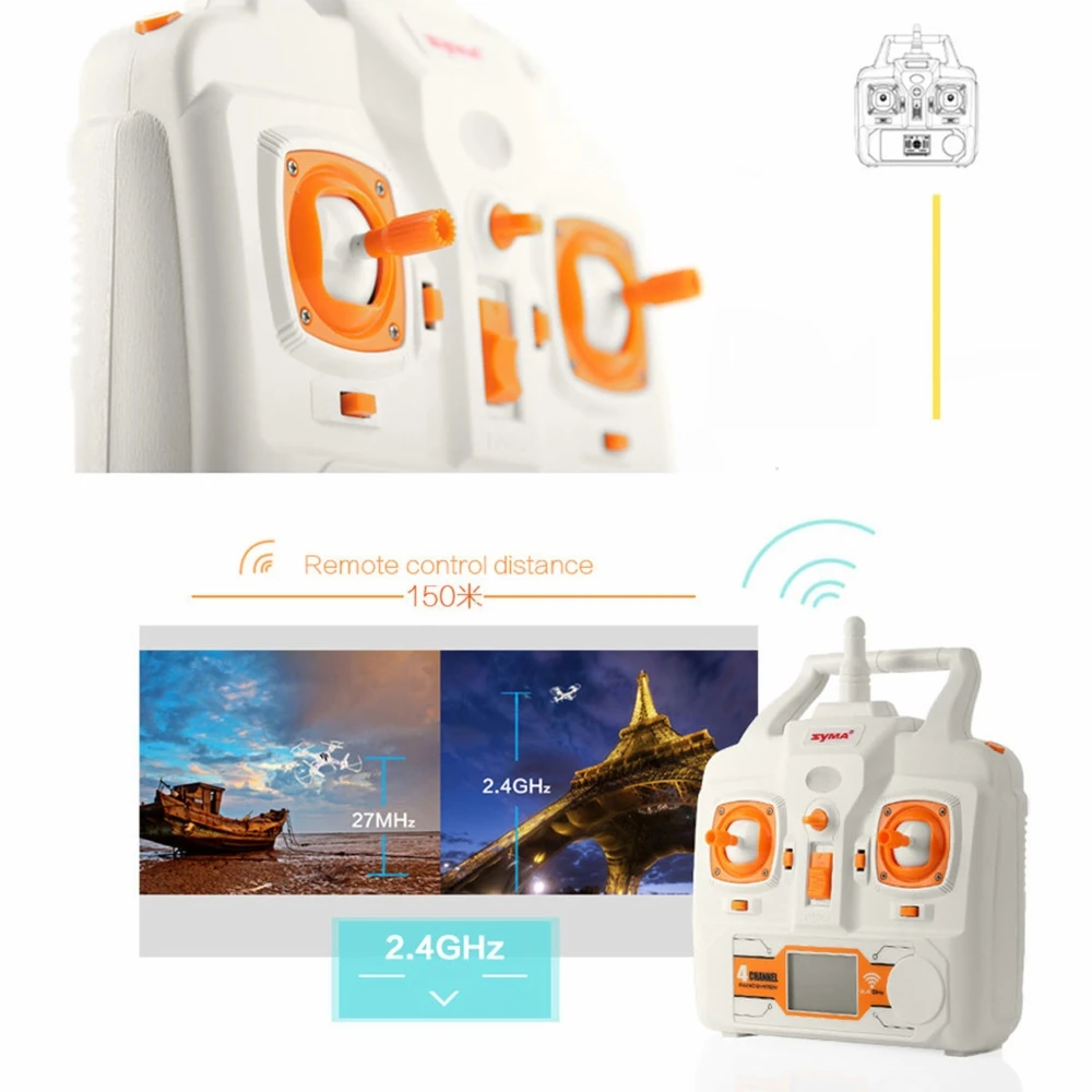 SYMA X8W FPV RC Квадрокоптер Дрон с WIFI камерой 2 4G 6 осевой X8C 2MP камера RTF вертолет VS