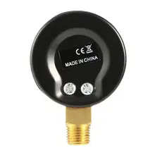 Сухой бытовой вакуумный манометр Blk сталь 1/" NPT нижнее Крепление-30HG/0PSI CSWF