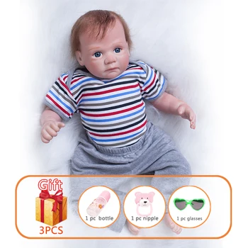 

20 Inch Reborn Dolls Toy Baby Doll Baby Silicone Doll Simulation Soft Newborn Lifelike Babies Baby Reborn Toys For Kid
