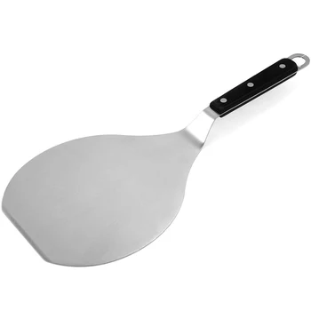 

Kitchen Extra-Large Stainless Steel Wide Spatula Turner with Strong Wooden Handle - Dishwasher Safe Pizza Peel Kitchen Utensils
