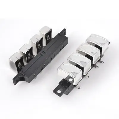 

AC 250V 1Amp 4 Rectangle Button Piano Type Key Switch 2pcs for Range Hood