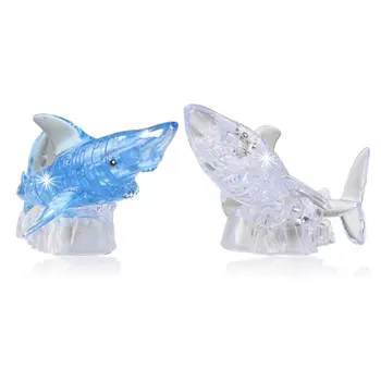 

3D Crystal Shark Puzzle Adult Children's Intellective Learning Toys Home Decoration