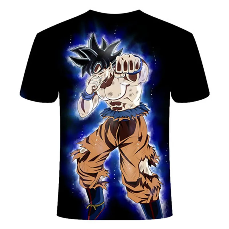 Новинка, футболка с 3D принтом Dragon Ball Z Goku, футболка с коротким рукавом и круглым вырезом, летняя футболка Saiyan Vegeta harajuku, брендовая одежда, футболка, Азиатский Размер 6XL