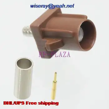 

DHL/EMS 200pcs Connector Fakra SMB F 8011 male plug crimp RG174 RG316 LMR100 cable -A3