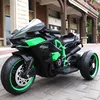 The New 1.1M Long Children Electric Two Wheeled Rechargeable Drive Motorcycle For 3-9 Years Kids Can Take Double Large Toy Car 5