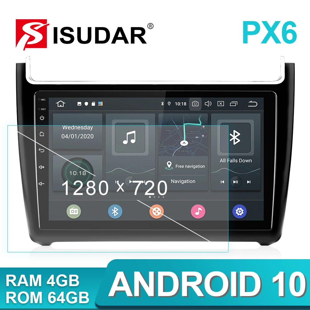 ISUDAR автомобильный мультимедийный плеер 1 Din Android 10 автомобильное радио для