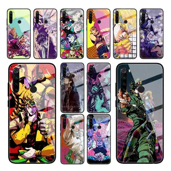 Перейти на Алиэкспресс и купить JoJo необычный чехол для Xiao mi Red mi K30 5G K20 8A Note 8T 8 7 6 mi 10 Pro CC9 A3 чехол из закаленного стекла для телефона