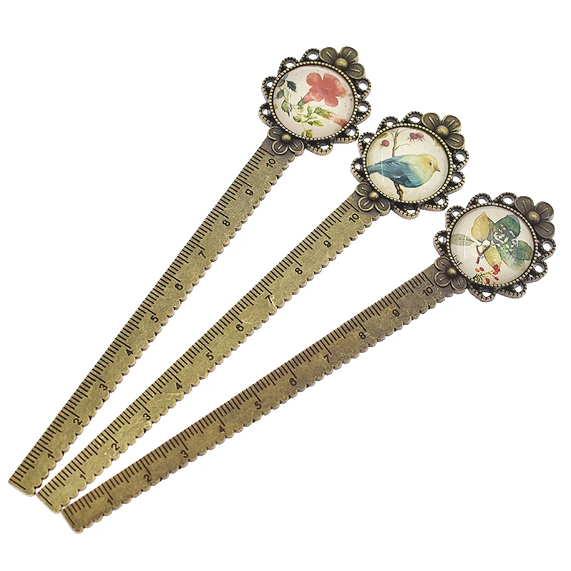 Multi function Vintage Metal Ruler For Needlework Measuring Tool DIY