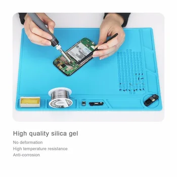 

Free Shipping 1pc Heat Insulation Silicone Pad Desk Mat Soldering Repair Station with Scale Ruler