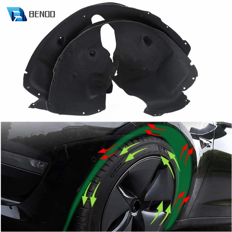 Front Wheel Sound Deadening Mats For Tesla Model 3/y Rear Trunk