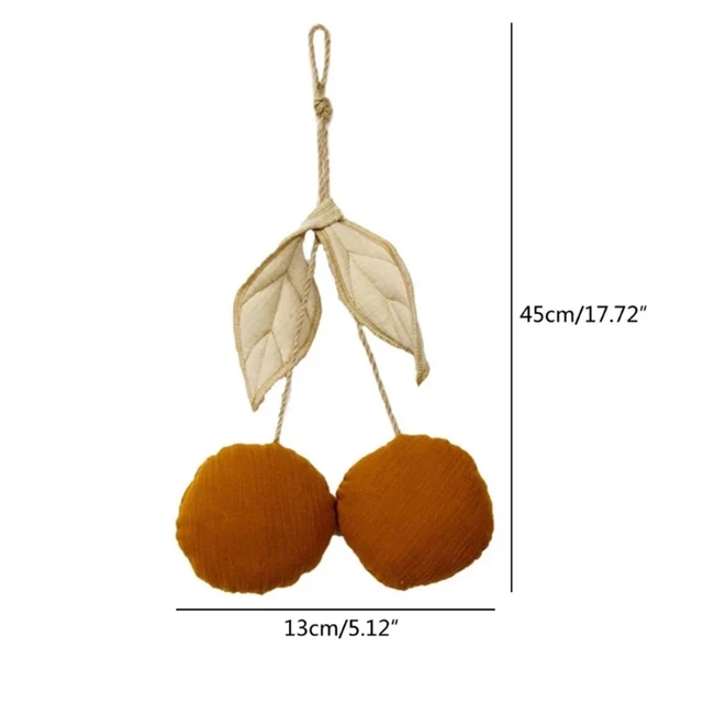Nordic Style Kids Room Decoration Kawaii Cotton Cherry Wall Hanging Ornaments Children Baby Bedroom Accessories Home Party Decor 6