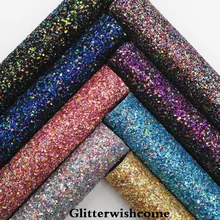 Glitterwishcome 21X29 см А4 Размер синтетическая кожа, плотная блестящая кожа, искусственная ткань из искусственной кожи винил для бантов, GM049A