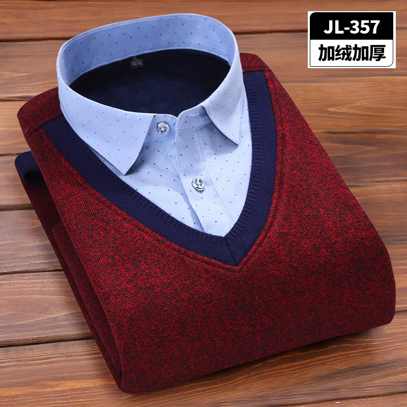 Фиолетовый LISIBOOO Inverno Mais Grossa de Veludo Quente Camisa Dos Homens Slim Fit Camisas Camisa FAS Duas pechas Camisa do Negócio Casua - Цвет: Фиолетовый