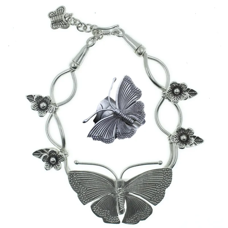 

BOCAI Thai Style Design Manual Hand Real S990 Pure Silver Butterfly Bracelet Sent For Woman Retro Personality