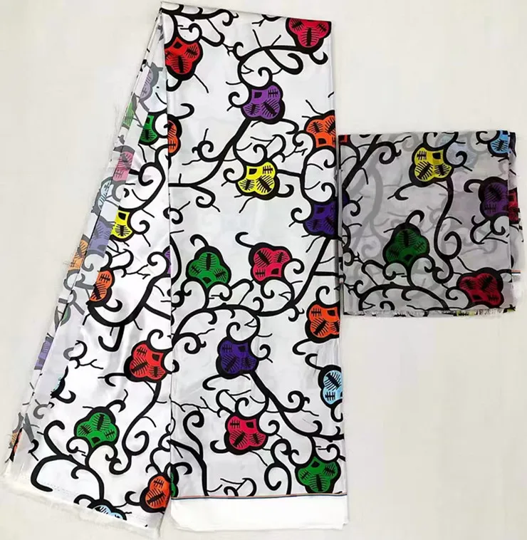 Анкара ткань африканская ткань Африканский шелк воск ткань атлас шелк ткань Дубай кружево 2+ 4 ярдов шифон ткань Африканский Воск MO-N8