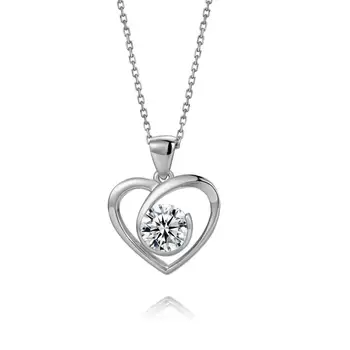 

Free Lettering 18K White Gold Mosang Stone Necklace Heart-shaped Mosang Diamond Necklace With GRA Certificate 40+5CM can adjust