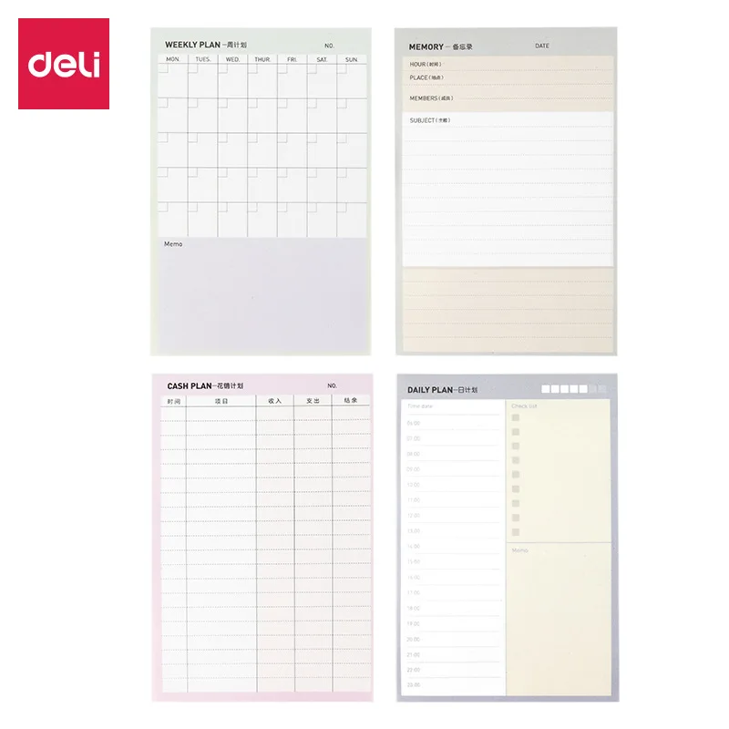 Deli 25614 Plan Stickers Student Household Planning Matters Registration Adhesive Paper Multi Purpose Weekly Schedule Memorandum
