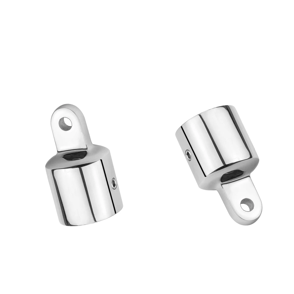 2pieces Marine Stainless Steel Eye End Cap Bimini Top Fitting/Hardware 1''