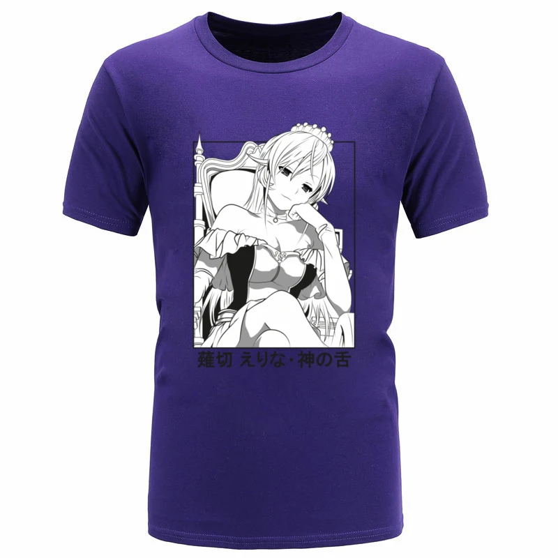 Erina_Nakiri_2214 Normal Tshirts for Adult 100% Cotton Summer/Fall Tops & Tees Tee Shirts Short Sleeve Newest Round Collar Erina_Nakiri_2214 purple