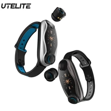 Умные часы UTELITE LT04, беспроводные наушники, водонепроницаемый браслет, для мужчин и женщин, спортивный браслет для сердечного ритма, для huawei, Xiaomi, Apple phone