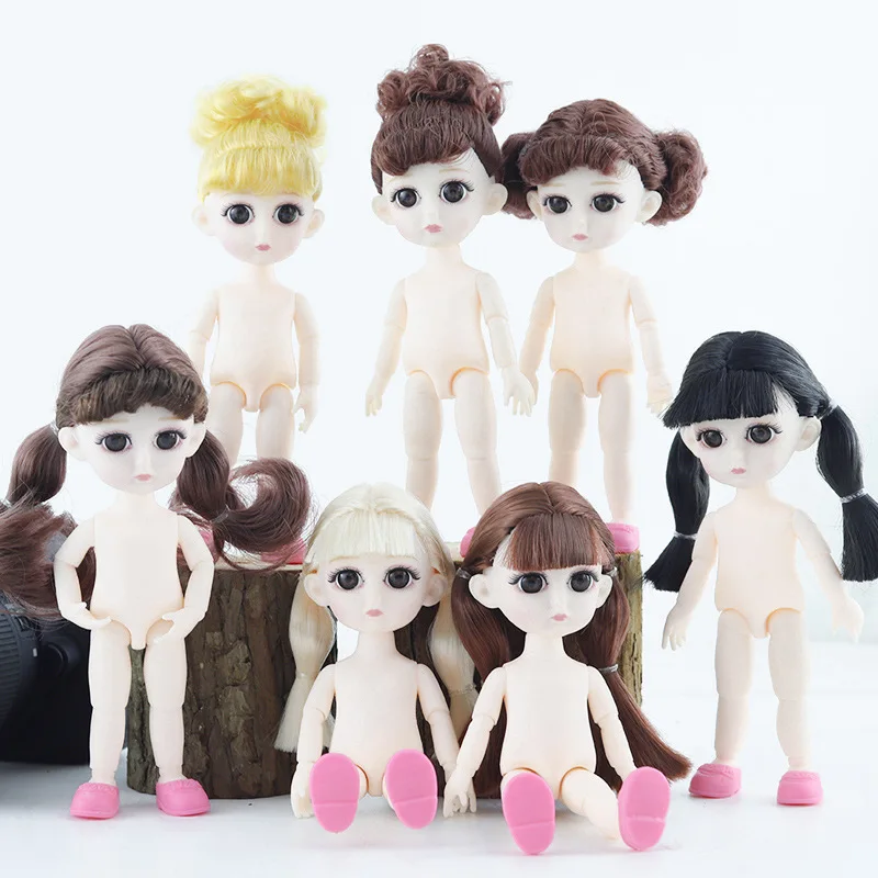 16 см маленькая милая принцесса куклы тело Обнаженная Мини 13 шарнир BJD кукла игрушка 3D Глаза милая красота для девочек